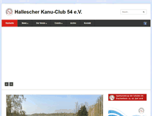 Tablet Screenshot of hallescher-kanu-club.de